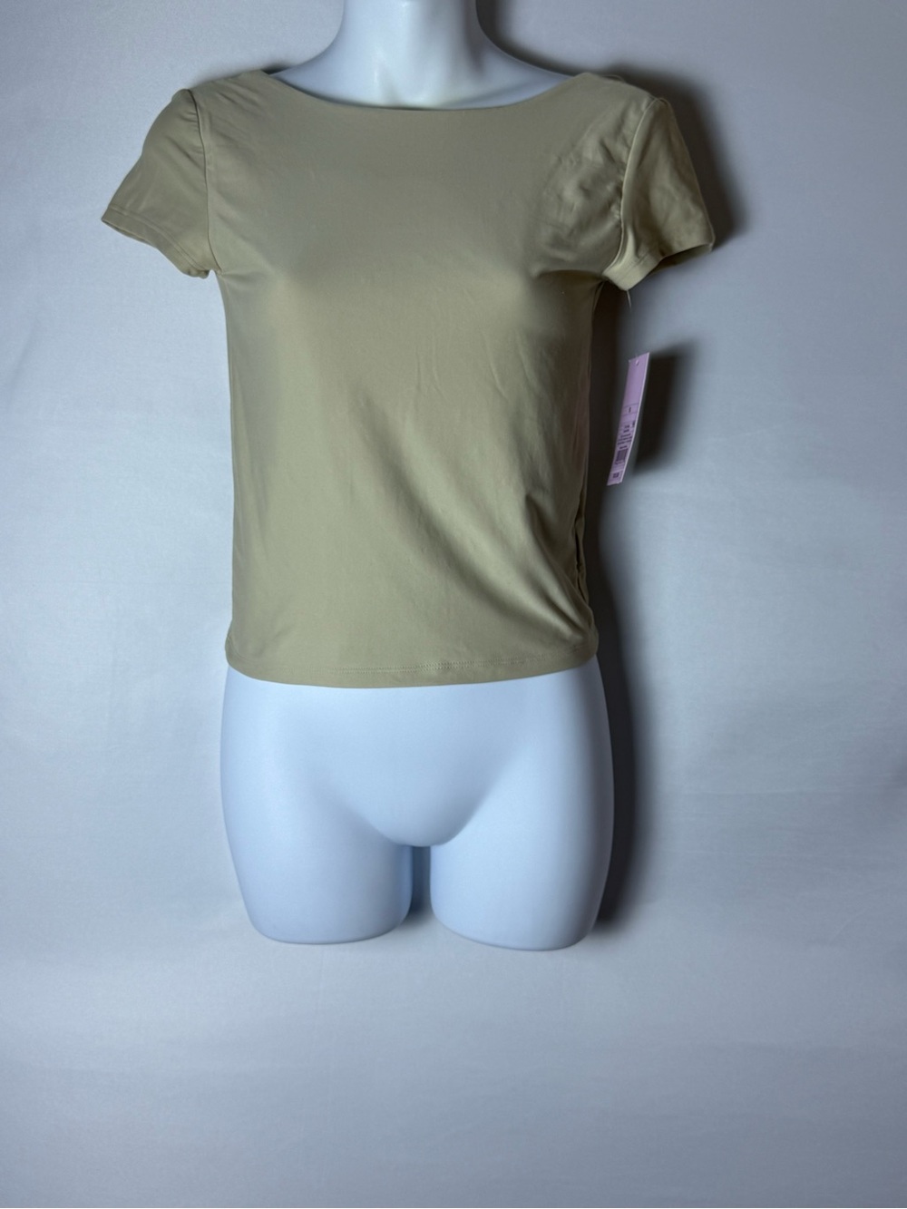 wild fable Short Sleeve Crewneck Top in Light Beige